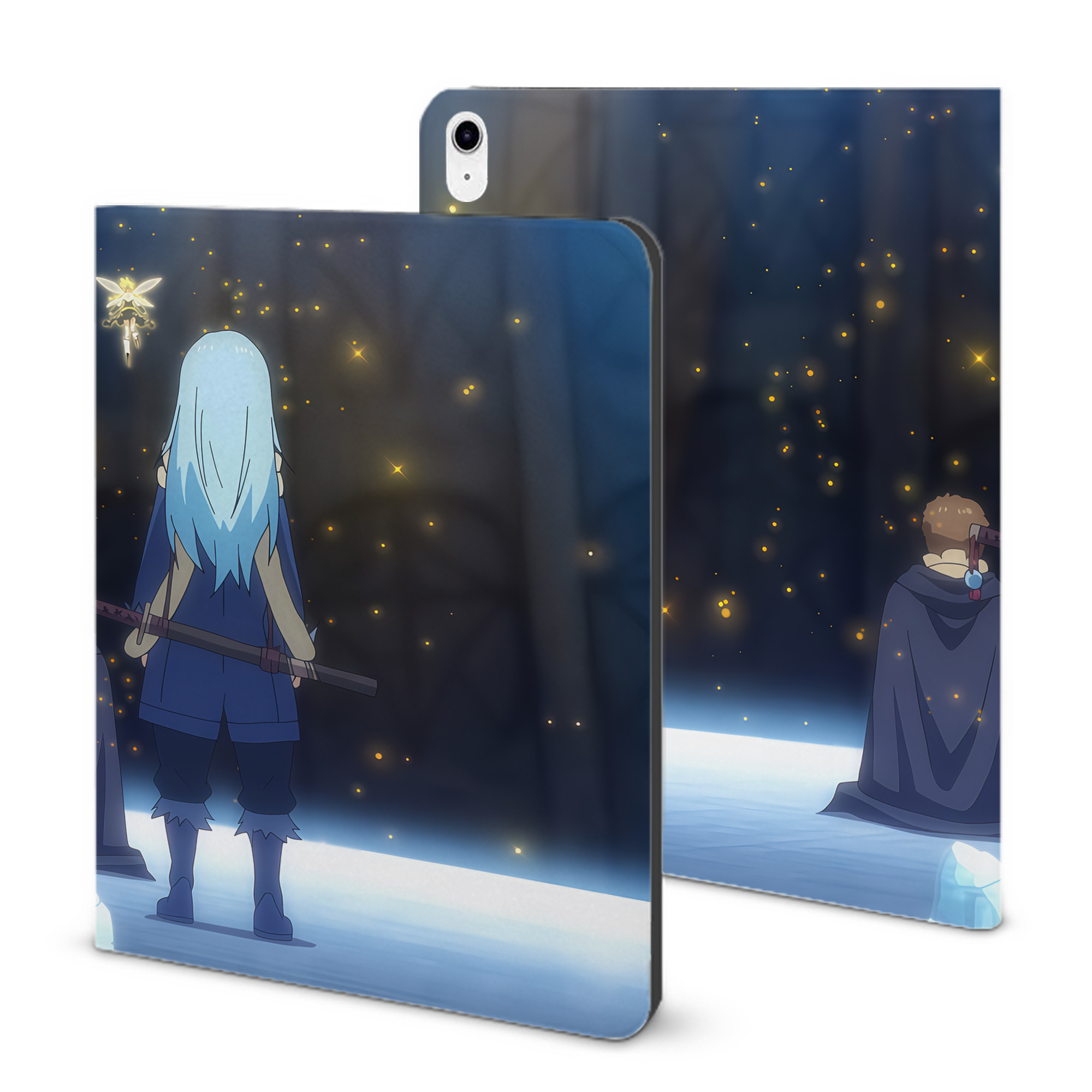 （画像用） 転スラ Regarding Reincarnated to Slime IPad ケース ブック型 PUレザー TPU 耐衝撃 軽量 薄型 ペン収納なし 全面保護 IPad 各モデル対応